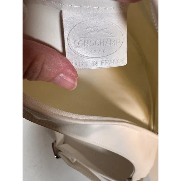 Longchamp Le Pliage White Crossbody Bag Made in France - Picture 8 of 9
